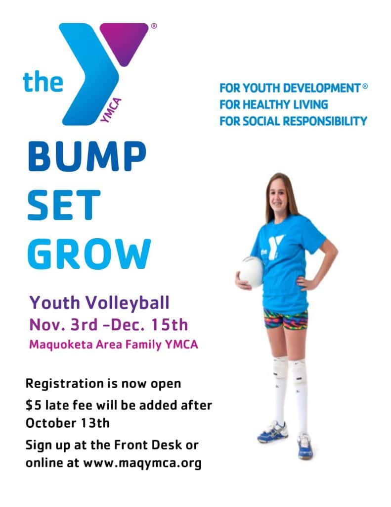 2018 Volleyball Poster Maquoketa Area Family YMCA