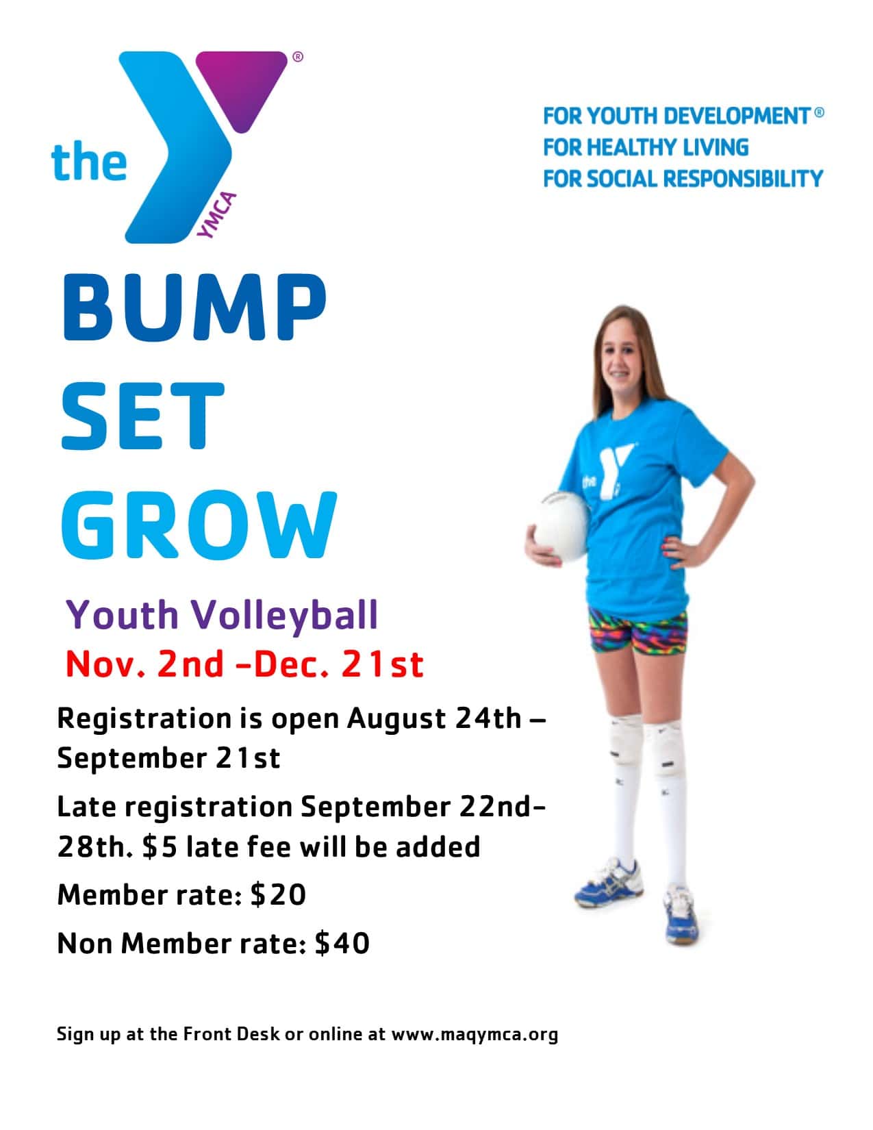 2019 Volleyball Poster Maquoketa Area Family YMCA