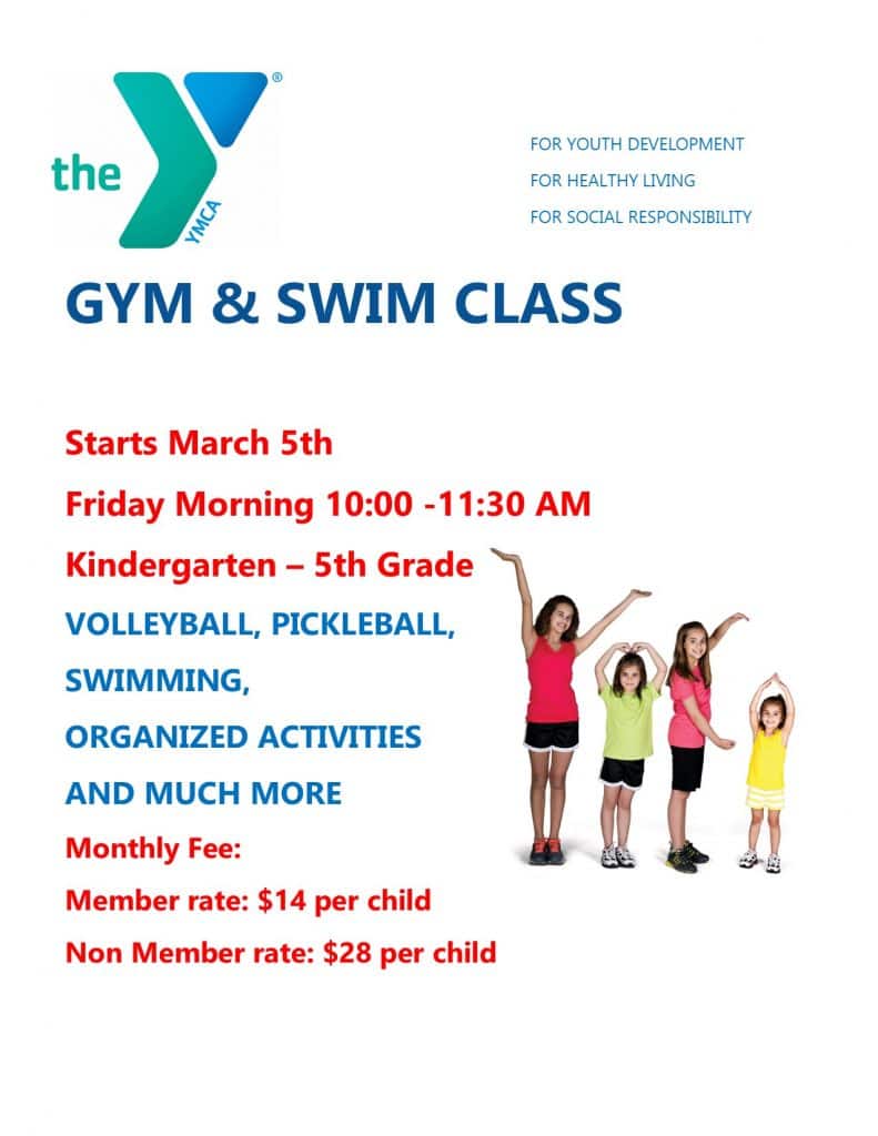 Gym & Swim Flyer Maquoketa Area Family YMCA