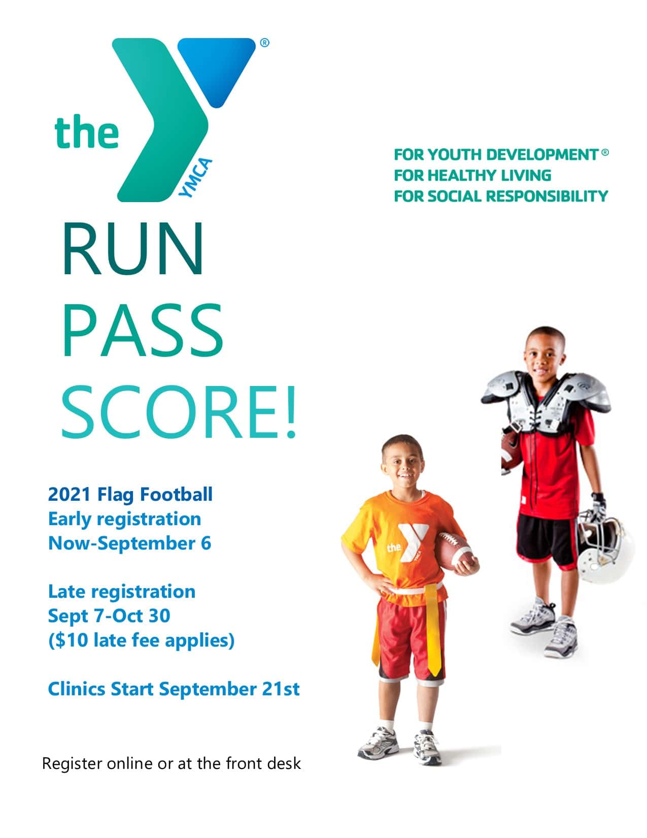 2021 Flag Football Poster Maquoketa Area Family YMCA