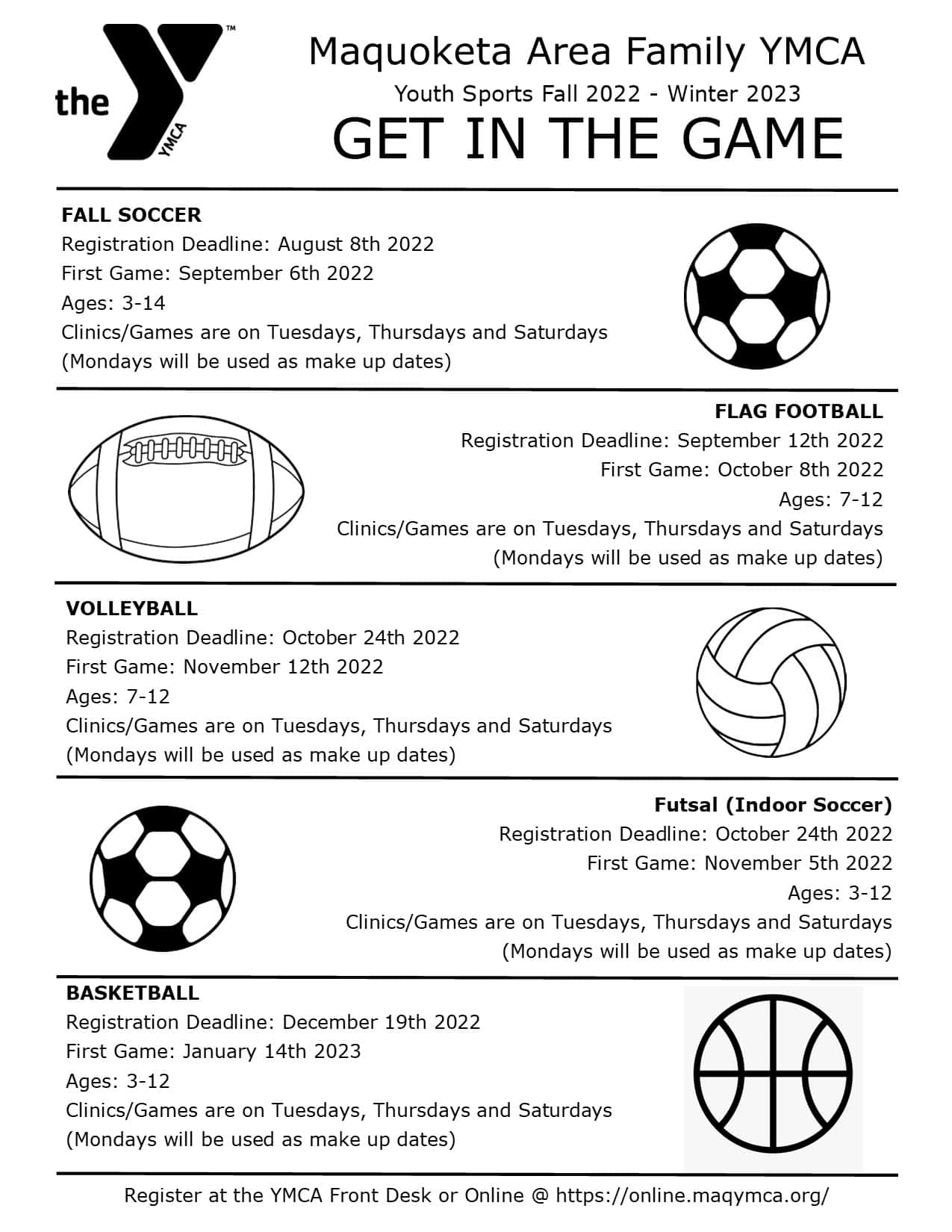 20222023 Fall Winter Sports Maquoketa Area Family YMCA