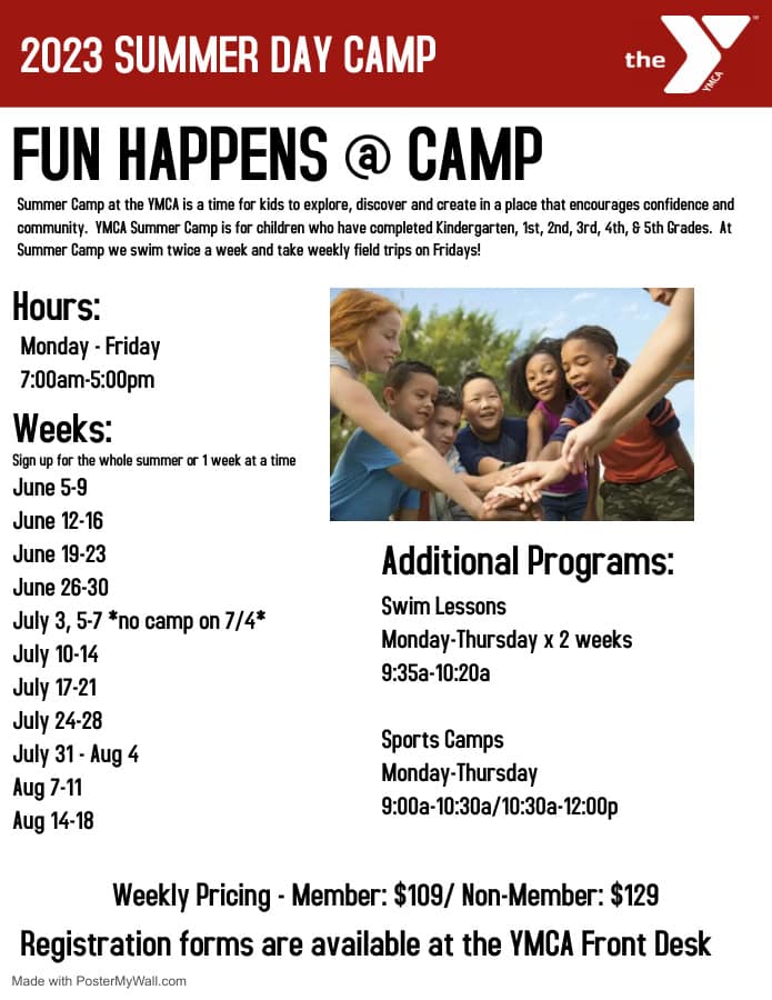 Summer Camp 2023 Made with PosterMyWall (4) Maquoketa Area Family YMCA