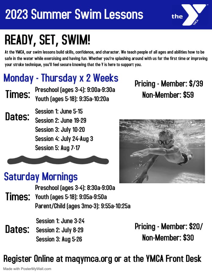 Summer Swim Lessons 2023 Made with PosterMyWall (2) Maquoketa Area