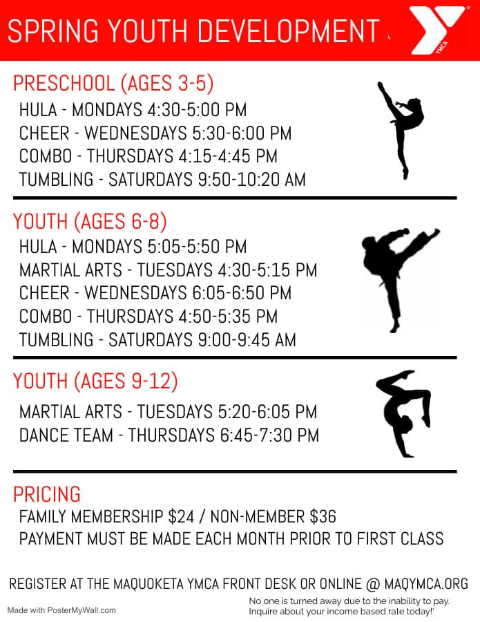 Programs & Activities Maquoketa Area Family YMCA